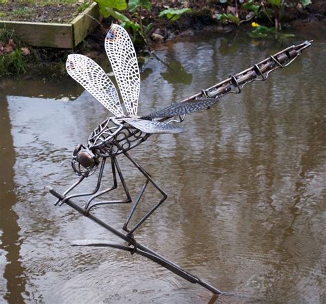 Dragonfly Garden Sculpture I Want One Metal Garden Art Garden