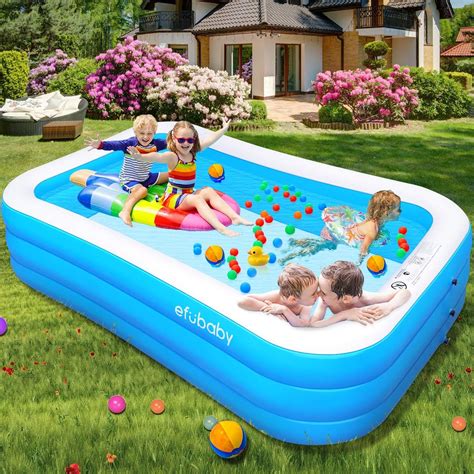 Efubaby Inflatable Pool 95 X 56 X 22 Kid Pools