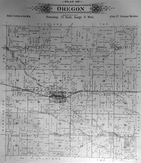 Oregon Township Washington County Iowa 1894