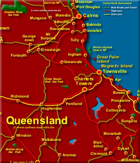 Starting at the prime meridian and heading eastwards, the tropic of capricorn passes through each of these locations along with the atlantic ocean, indian ocean, coral sea and the pacific ocean. Central Queensland Map QLD