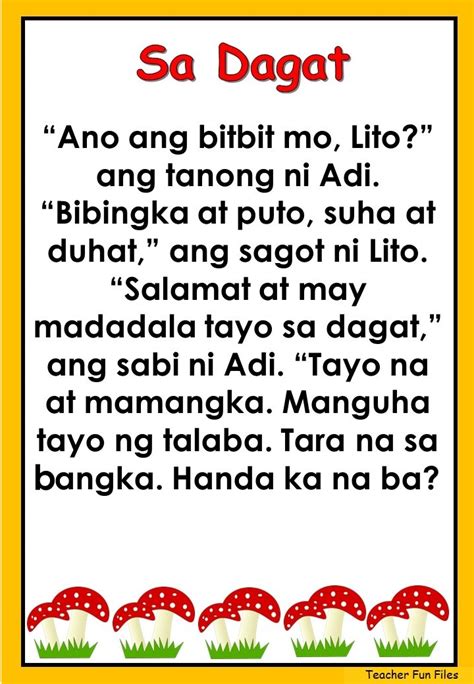 Teacher Fun Files Tagalog Reading Passages 2