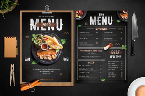 Modern Food Menu Photoshop Templates ~ Creative Market