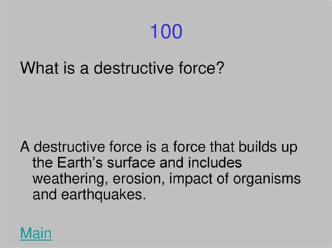 Constructive And Destructive Forces Review Ppt Download