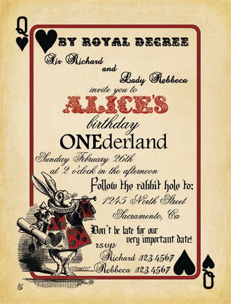 Free Printable Alice In Wonderland Birthday Invitations Dolanpedia