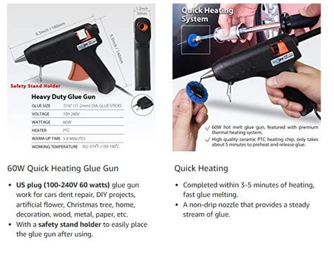 Firstinfo Hot Melt Powerful 60w Quick Heating Glue Gun Pdr Tools 良匠工具