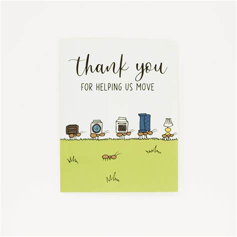 Thank You For Helping Us Move Thank You Greeting Card New Etsy Canada