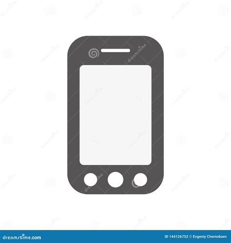 Dark Grey Mobile Phone Icon With Grey Screen Mobile Phone Icon Vector