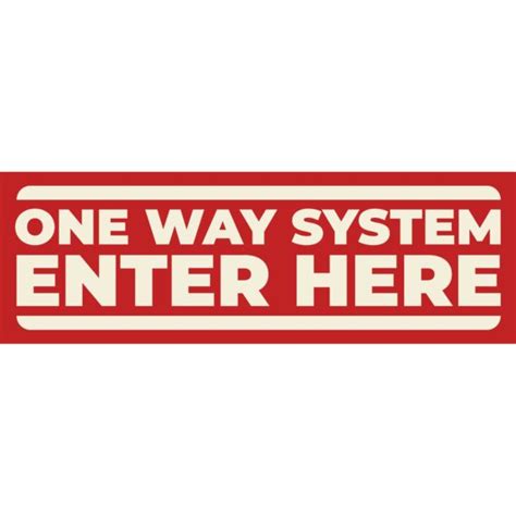 One Way System Enter Here Floor Decal Plum Grove