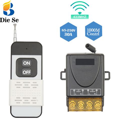 433mhz Radio Frequency Remote Control Switch Ac 220v 110v 30a Wireless