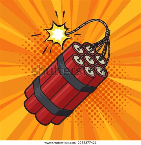 Lit Wick Bundle Dynamite Bomb Pinup Stock Illustration 2253377421
