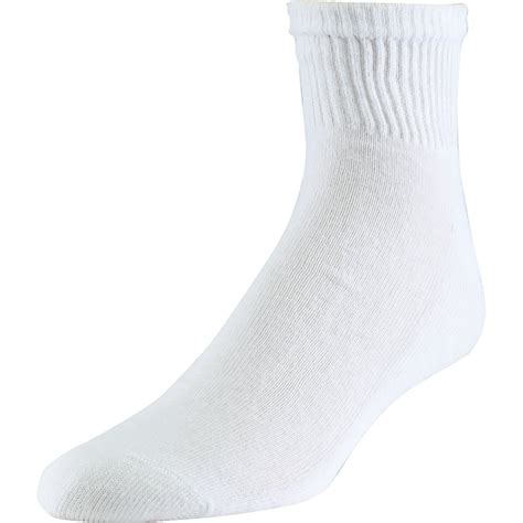 Gildan Mens Big And Tall Performance Cotton Movefx White Ankle Socks