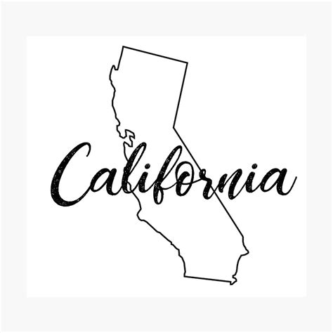 State Outline California Photographic Print By Nicole Owens Redbubble