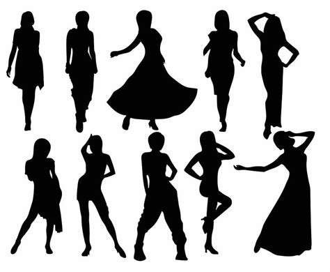 Free Woman Silhouette Vectors Eps Svg Uidownload