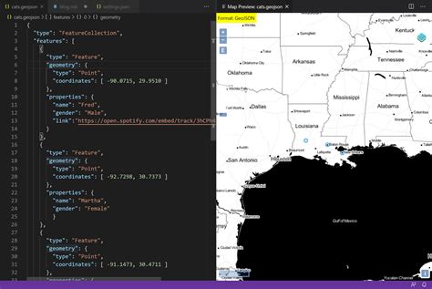 Working With GeoJSON And Visual Studio Code HERE