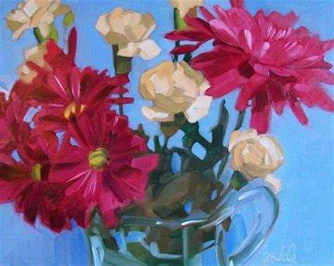 Daily Paintworks Bouquet In Blue Original Fine Art For Sale