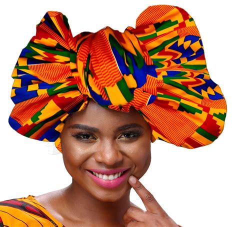 African Print Head Wraps For Women 100 Cotton Ukenia