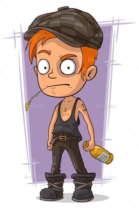 Cartoon Redhead Hooligan With Bruise By Gbart Graphicriver