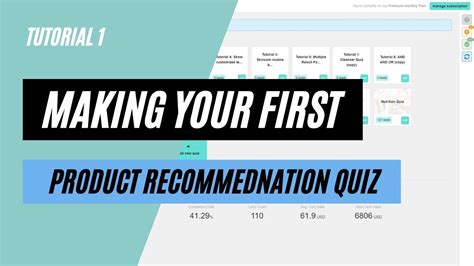 Tutorial 1️⃣ Making Your First Product Recommendation Quiz