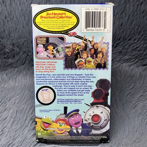 Muppets On Wheels Sing Along Fun Vhs 1995 Jim Hensons Preschool