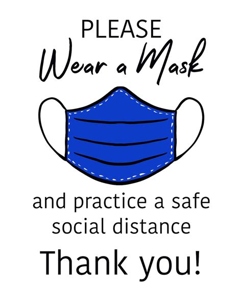 Please Wear A Mask Sign Free Printable