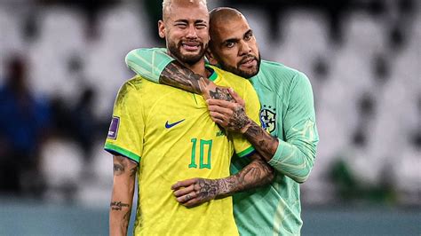 teammates console neymar after he burst into tears over brazil s exit from fifa world cup watch