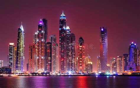 Panorama Of Dubai Marina Dubai United Arab Emirates Stock Image