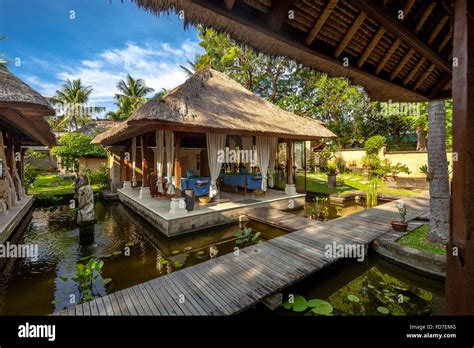 Spa Area Of A Star Hotel In Bali Massage Area Spa Thatched Houses Lovina Beach Buleleng