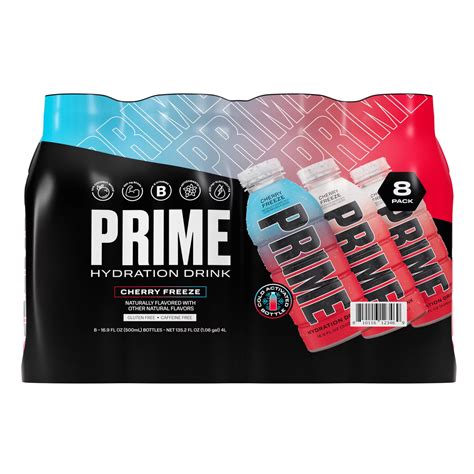 Prime Hydration Cherry Freeze Hydration Drink 8 Pk Bottles Shop Sports And Energy Drinks At H E B