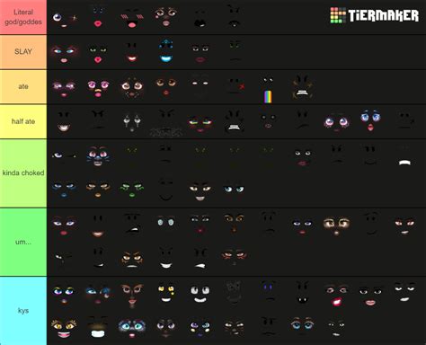 Create A Ranking Barbie Model Roblox Faces Tier List Tiermaker My Xxx