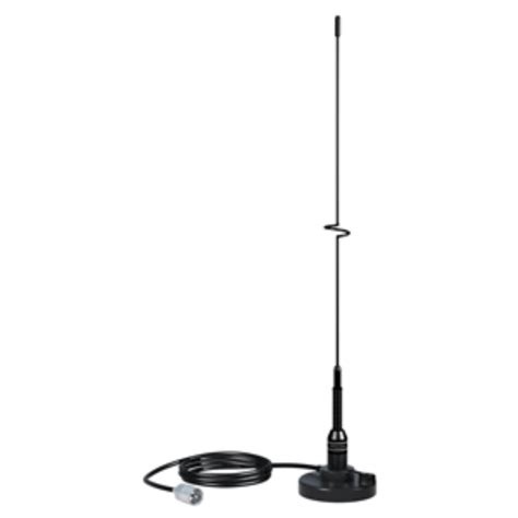 21 black vhf whip marine antenna with magnetic mount