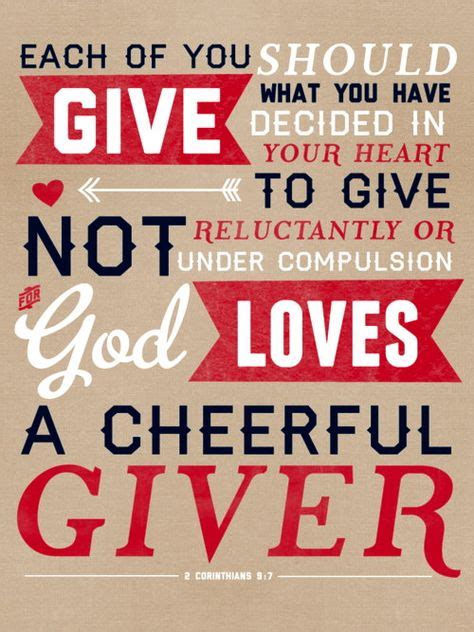 God Loves A Cheerful Giver 2nd Corinthians 97 Every Man According