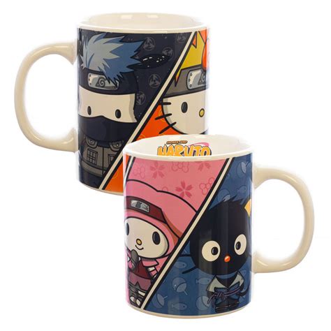 Bioworld Merchandising Sanrio X Naruto Characters 16 Oz Ceramic Mug