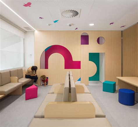 Waiting Room For A Childrens Hospital Colorful Geometric Shapes