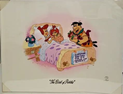 Hanna Barbera Andthe Birth Of Pebbles Limited Edition Flintstones Animation Art 20000 Picclick