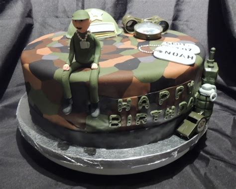 We'll design and decorate your cake exactly the way you want, with whipped cream or handmade buttercream icing. Army Themed Birthday Cake - CakeCentral.com