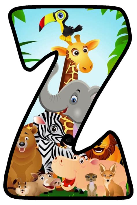 Buchstabe Letter Z Safari Baby Letters Disney Alphabet Jungle