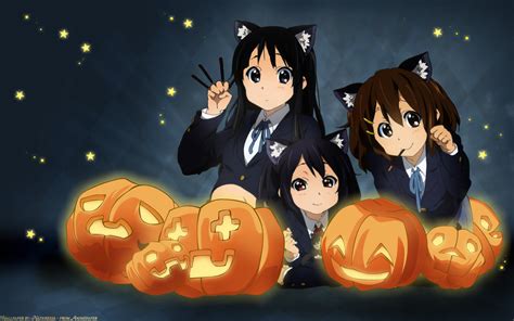 Anime Girl Happy Halloween 1280x800 Wallpaper