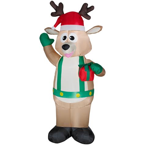 Trim A Home® 7ft Inflatable Reindeer Outdoor Christmas Decoration