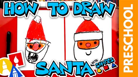 How To Draw Santa Using Shapes Preschool