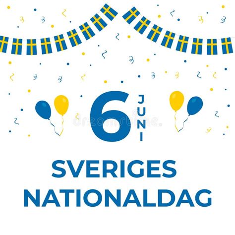 Sweden National Day Calligraphy Hand Lettering Swedish Holiday On June