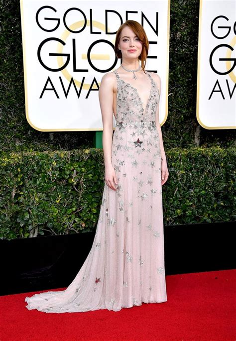 Emma Stone Golden Globes 2017 Red Carpet Best Dressed
