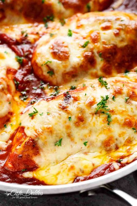 Bake, rotating the pan halfway through, until the chicken is just cooked through, about 25 minutes. Easy Mozzarella Chicken Recipe (Low Carb Chicken Parm ...