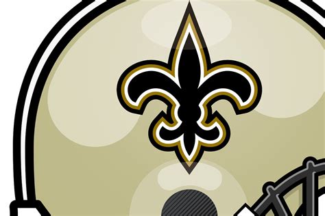 New Orleans Saints Nfl Helmet Illustration Etsy