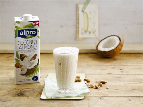Alpro Coconut Almond And Banana Smoothie Alpro Coconut Coconut Almond Coconut Water Breakfast