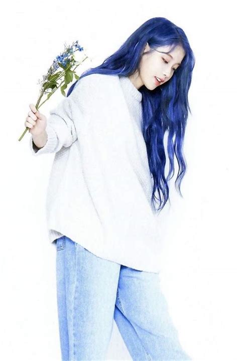 Iu Blue Hair Appreciation 😍💙 Iu Lee Ji Eun 아이유 Amino