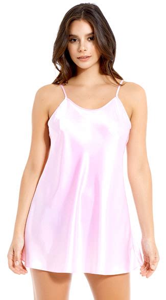 Show Off Satin Chemise Womens Chemise Lingerie Basic Chemise