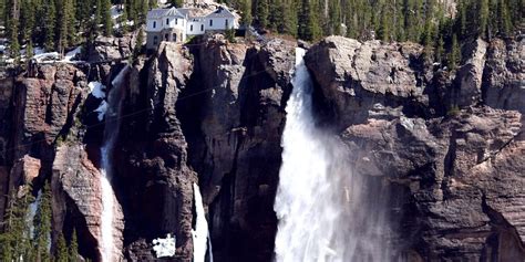 Bridal Veil Falls Telluride Co Hiking Trail To Waterfall