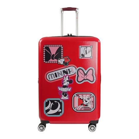ful disney s minnie mouse patch hardside spinner luggage red 25 inch disney products
