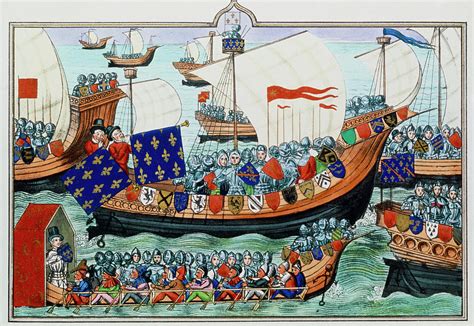 Illuminated Manuscript Of Medieval Fleet Of Ships Photograph By George