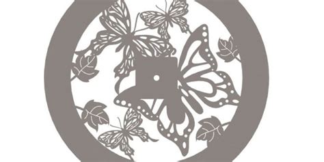 Laser Cut Butterfly Wall Clock Dxf Downloads Files For Laser